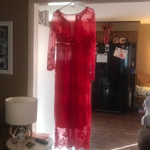 Beautiful red lace dress